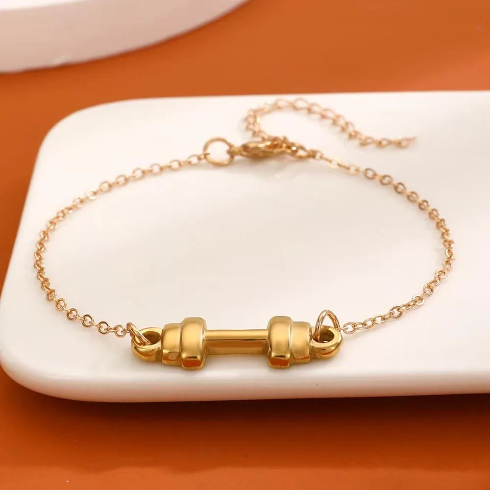 Dumbbell Charm Bracelet