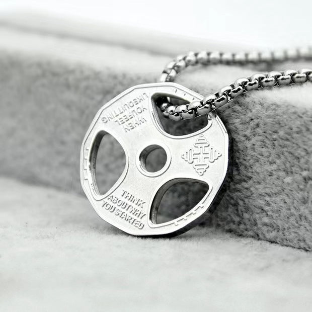Power Plate Pendant Necklace
