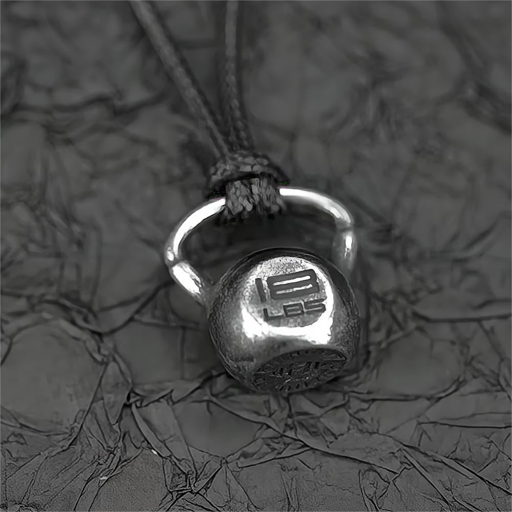 Men's Retro Sports Kettlebell Pendant Necklace