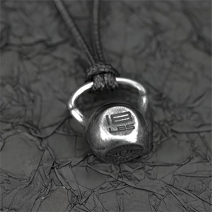 Men's Retro Sports Kettlebell Pendant Necklace