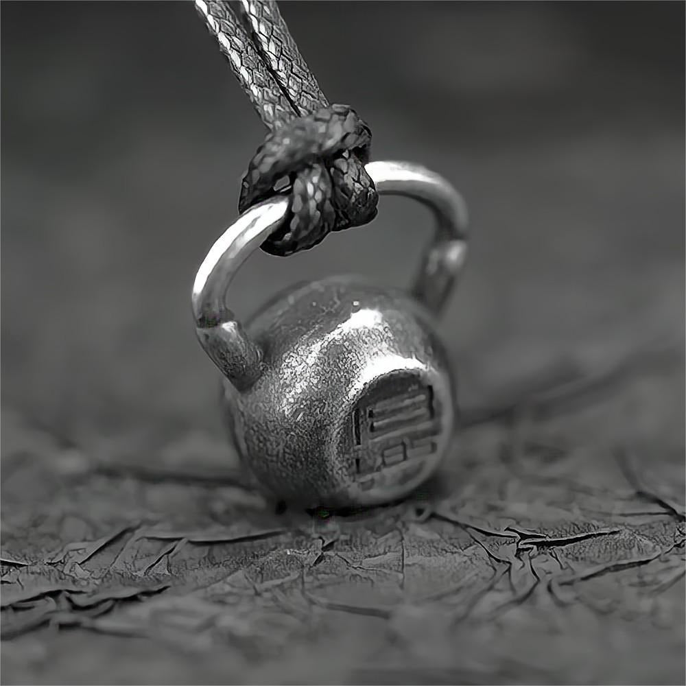 Men's Retro Sports Kettlebell Pendant Necklace
