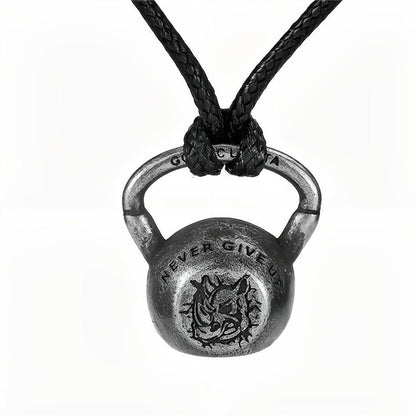 Men's Retro Sports Kettlebell Pendant Necklace