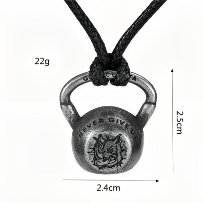 Men's Retro Sports Kettlebell Pendant Necklace