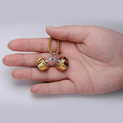 Curved Dumbell Necklace