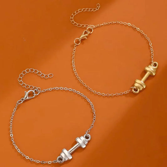Dumbbell Charm Bracelet