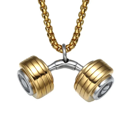 Curved Dumbell Necklace