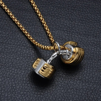 Curved Dumbell Necklace