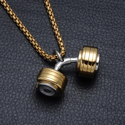 Curved Dumbell Necklace