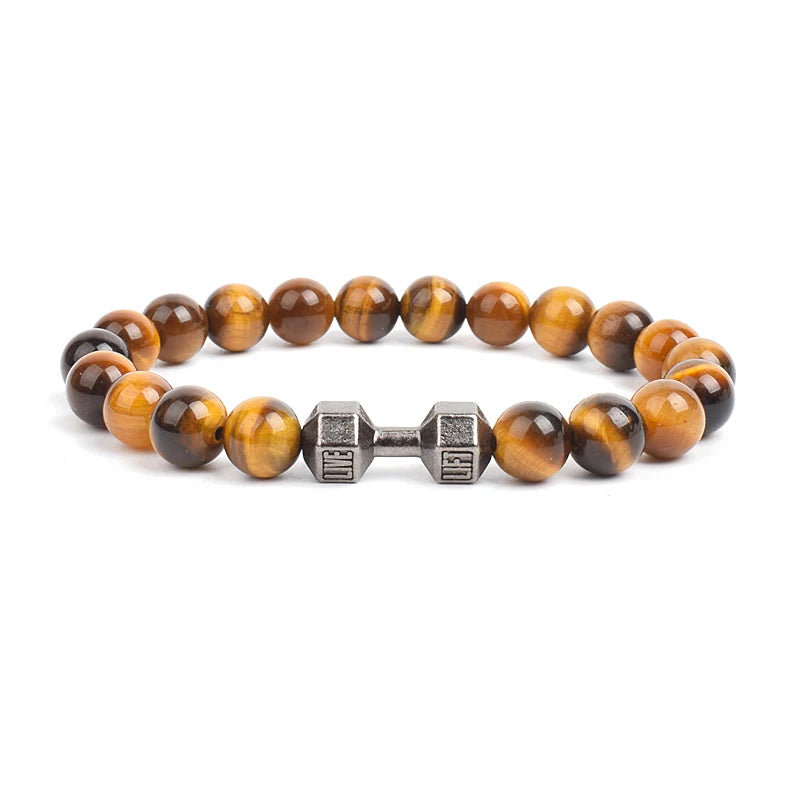 Tiger Eye Dumbbell Bracelet