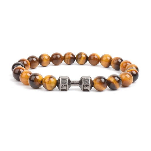 Tiger Eye Dumbbell Bracelet