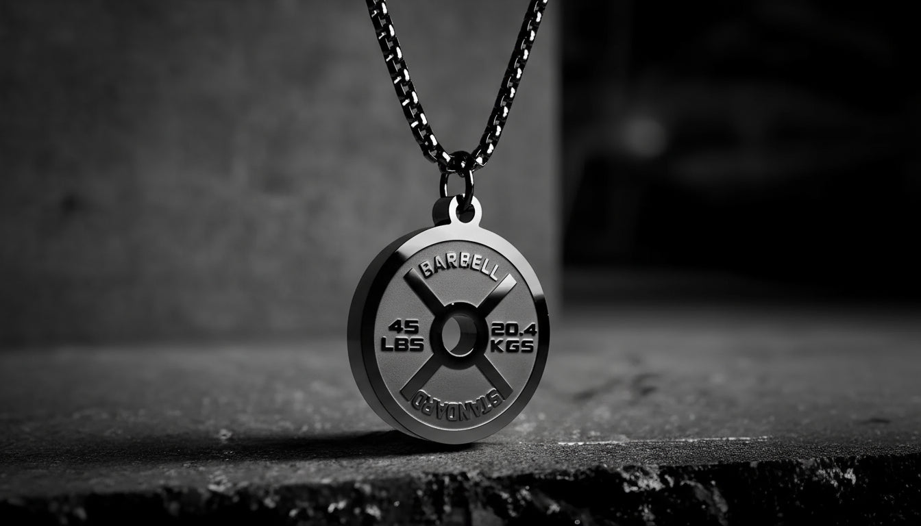 Classic Weight Plate Pendant Necklace