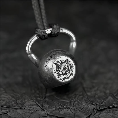 Men's Retro Sports Kettlebell Pendant Necklace