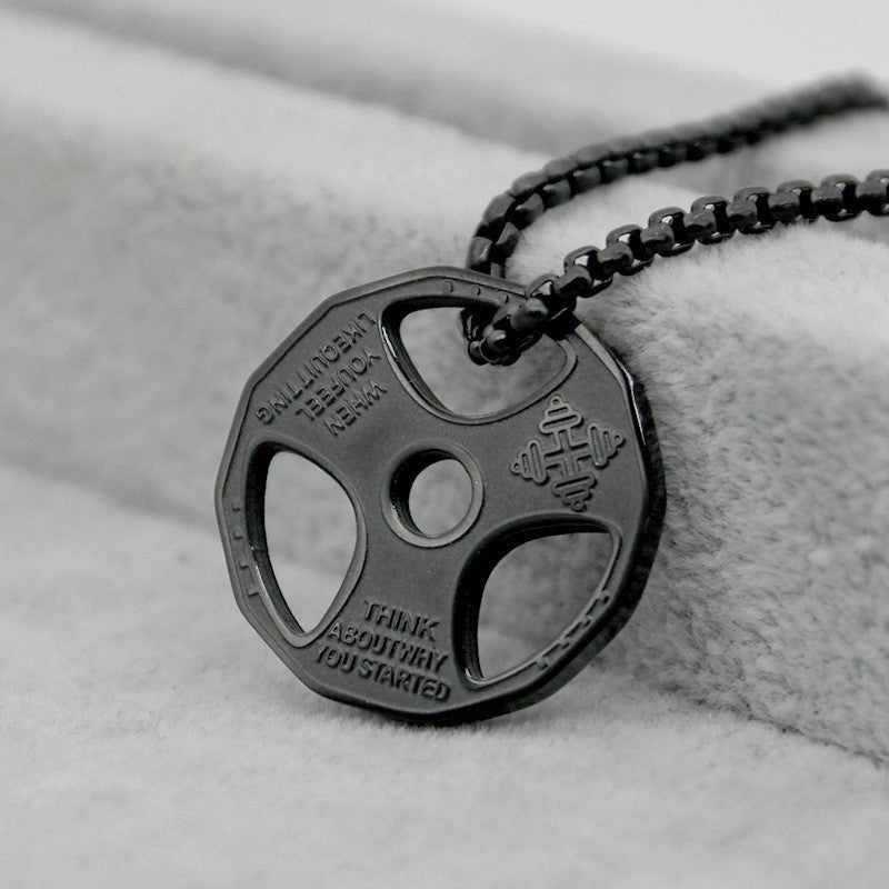 Power Plate Pendant Necklace