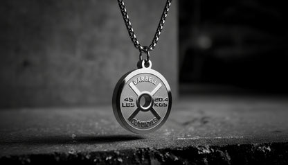 Classic Weight Plate Pendant Necklace